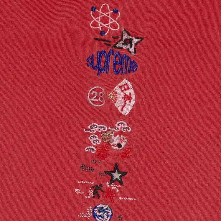 Supreme AOI Icons Long-Sleeve Top Washed Red
