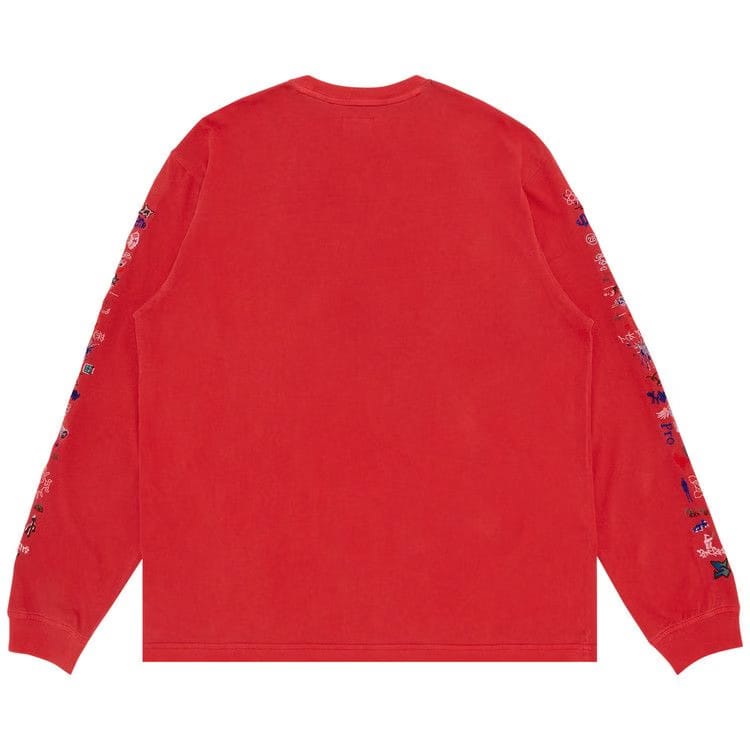 Supreme AOI Icons Long-Sleeve Top Washed Red