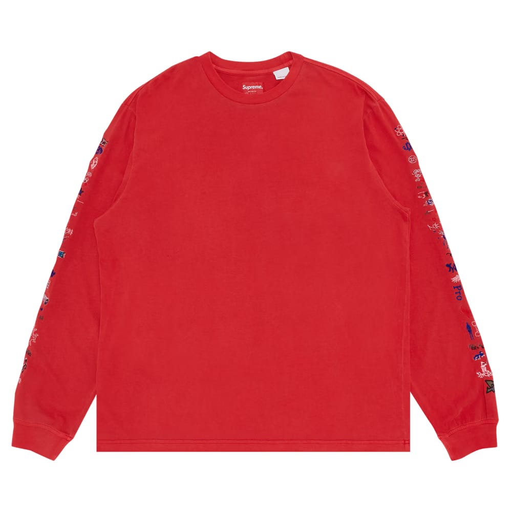 Supreme AOI Icons Long-Sleeve Top Washed Red