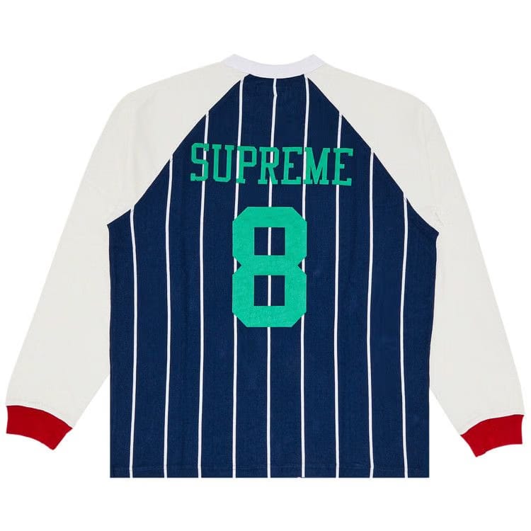 Supreme Stripe Raglan Long-Sleeve Top Navy