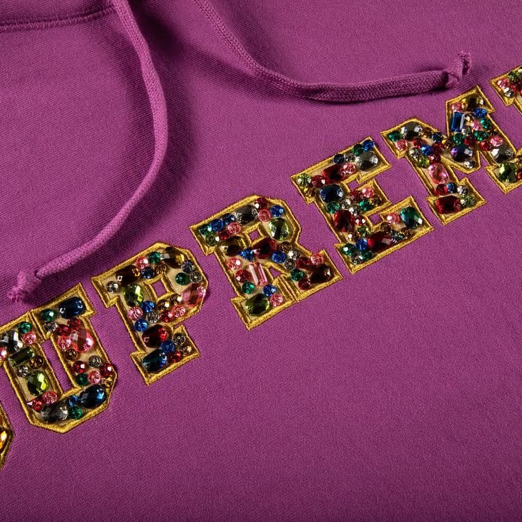 Supreme Jewels Hoodie Bright Purple