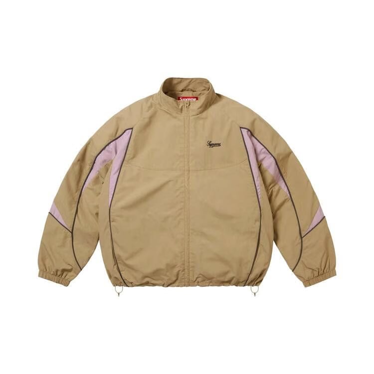 Supreme Contrast Piping Track Jacket Tan