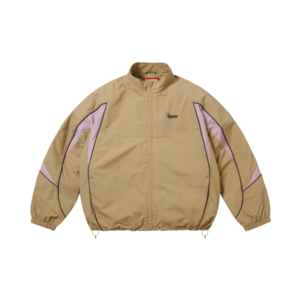 Supreme Contrast Piping Track Jacket Tan