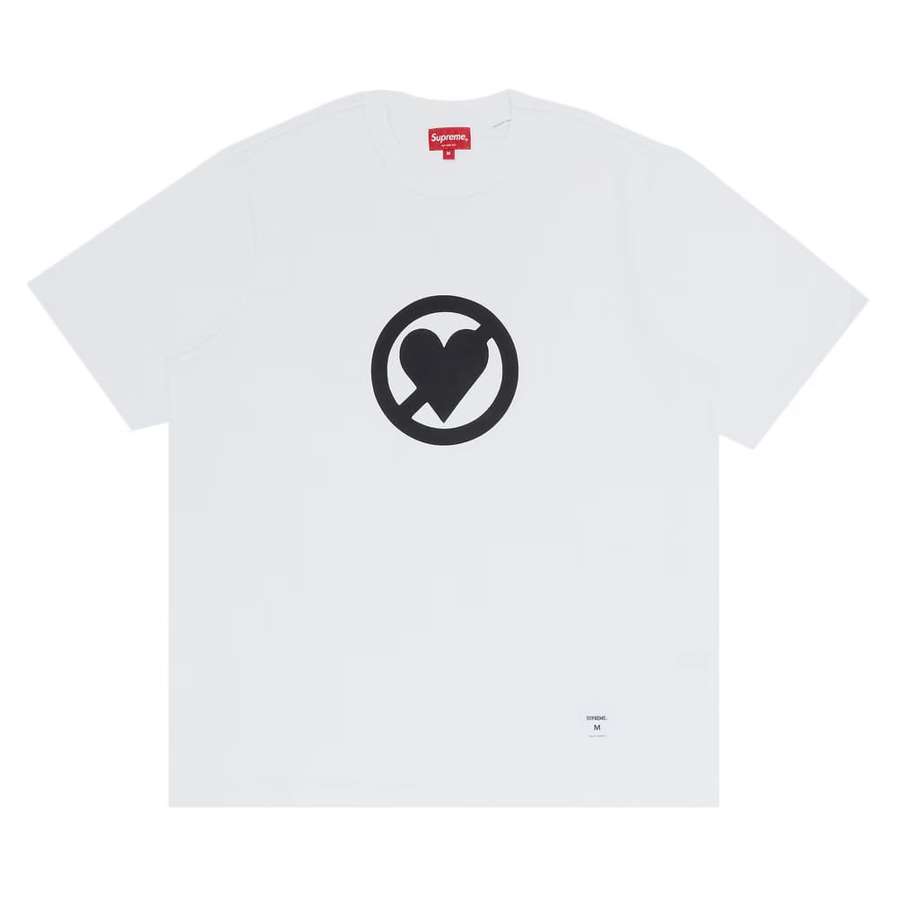 Supreme No Love Shorts-Sleeve Top White
