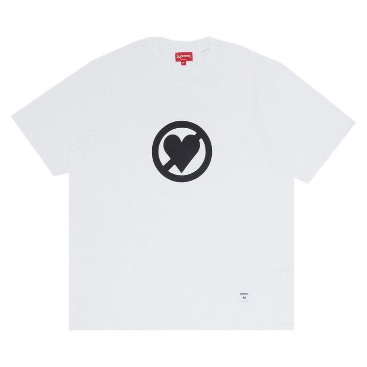 Supreme No Love Shorts-Sleeve Top White