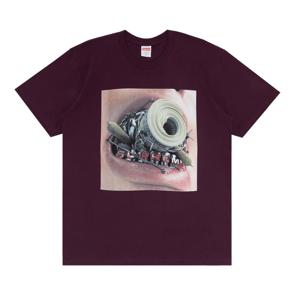 Supreme Braces T-Shirt Eggplant