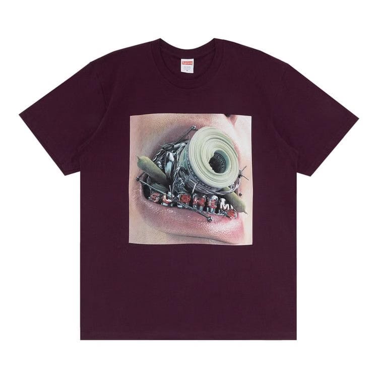 Supreme Braces T-Shirt Eggplant