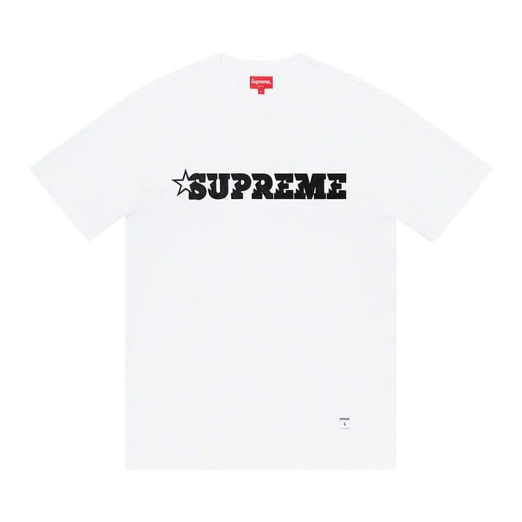 Supreme Star Logo Shorts-Sleeve Top White