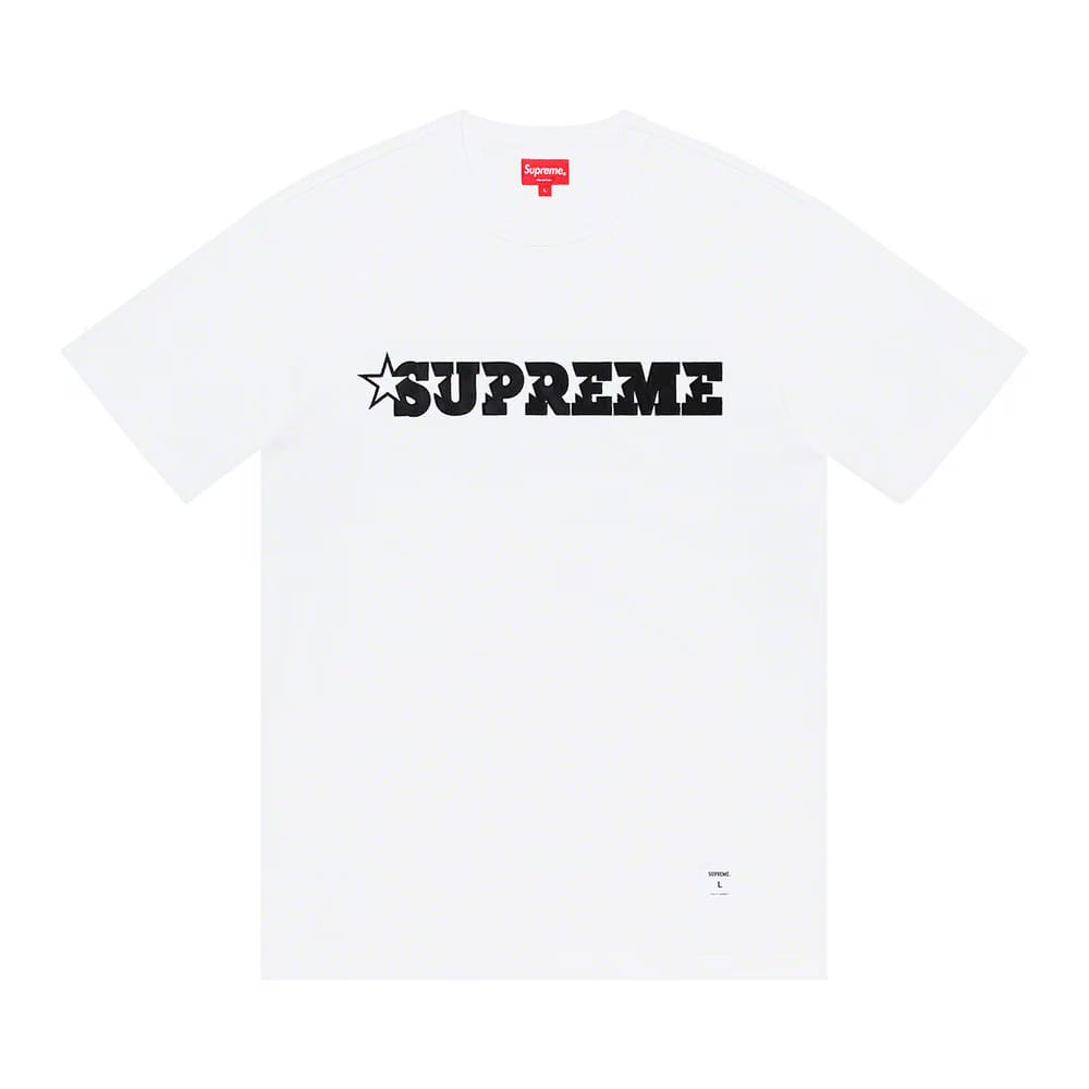 Supreme Star Logo Shorts-Sleeve Top White