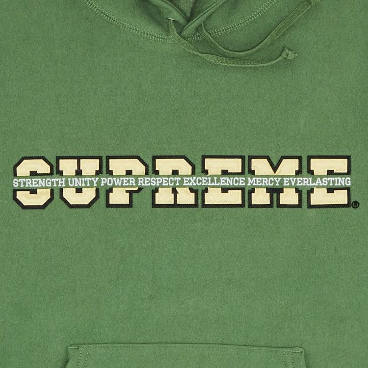 Supreme Collegiate Acronym Hoodie Dusty Green