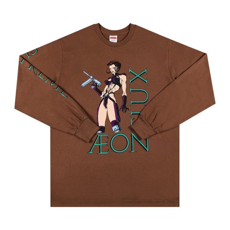 Supreme Aeon Flux Long-Sleeve T-Shirt Brown