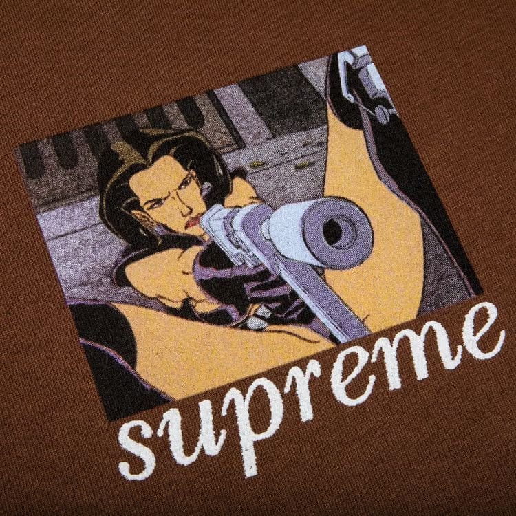 Supreme Aeon Flux Gun T-Shirt Brown