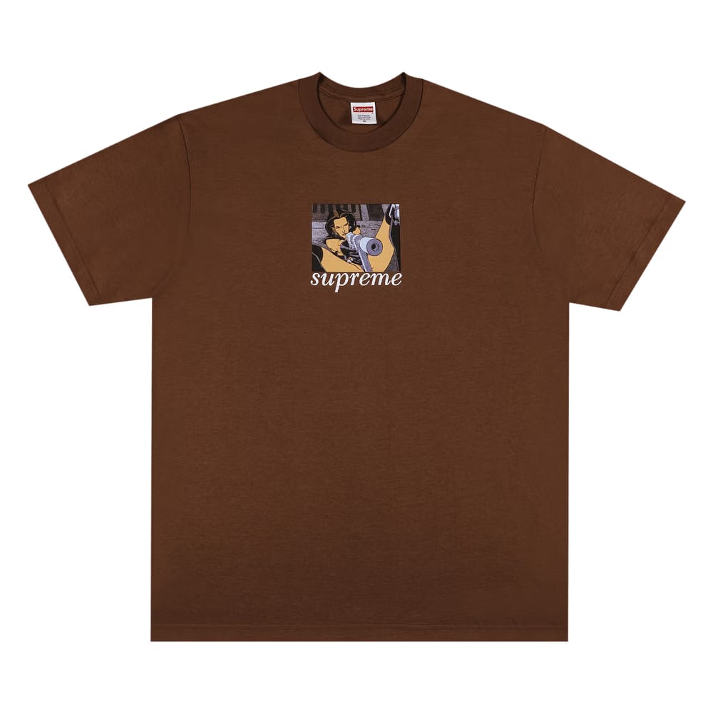 Supreme Aeon Flux Gun T-Shirt Brown