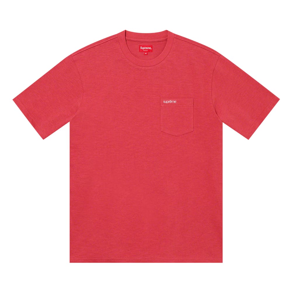Supreme Shorts-Sleeve Pocket T-Shirt Red