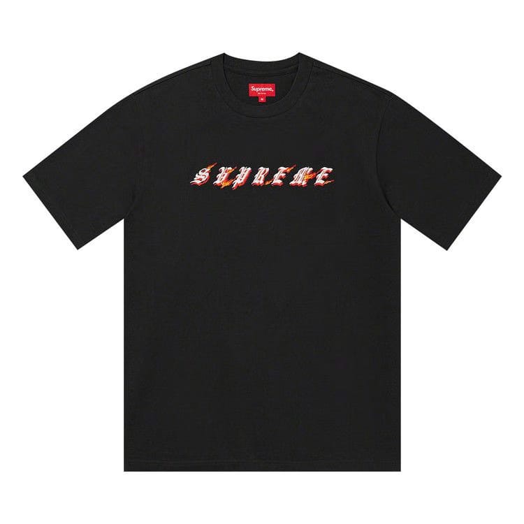 Supreme Flames Shorts-Sleeve Top Black