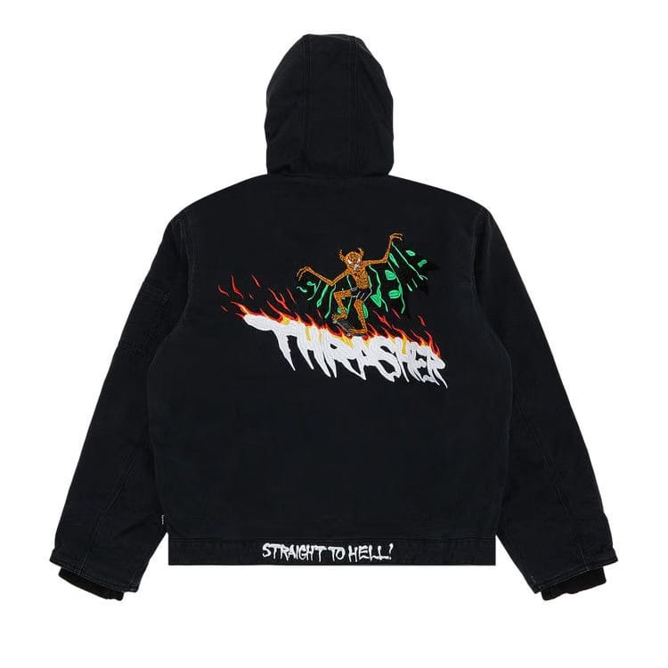 Supreme x Thrasher Hooded Work Jacket Black