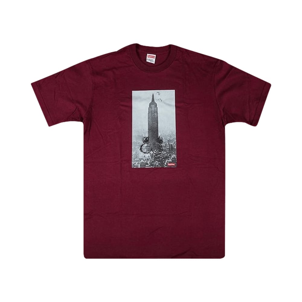 Supreme Mike Kelley The Empire State Building T-Shirt Burgundy