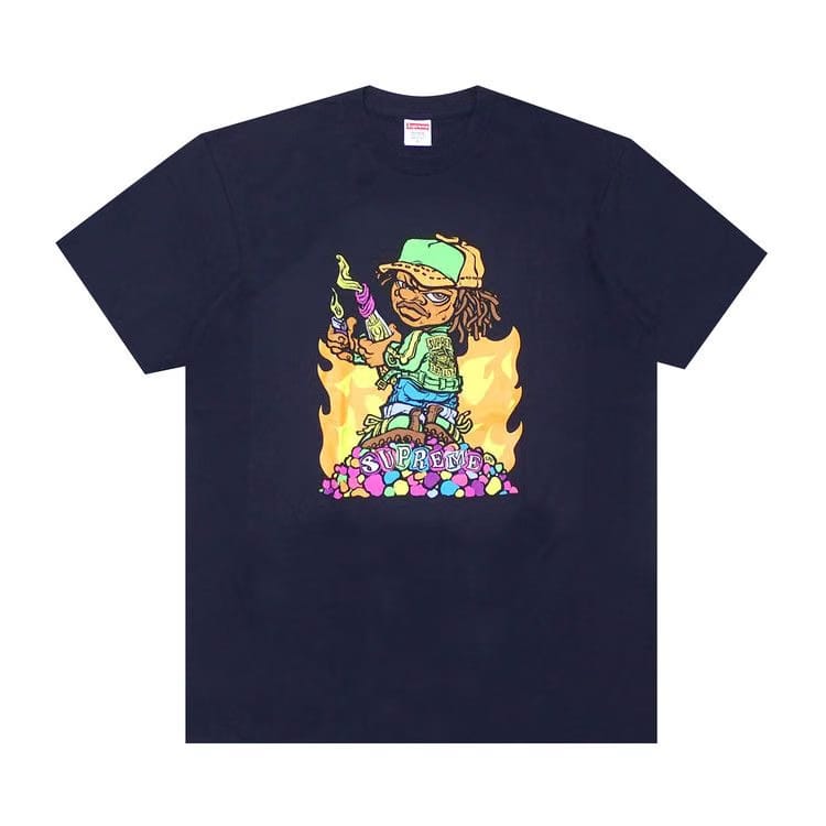 Supreme Molotov Kid T-Shirt Navy