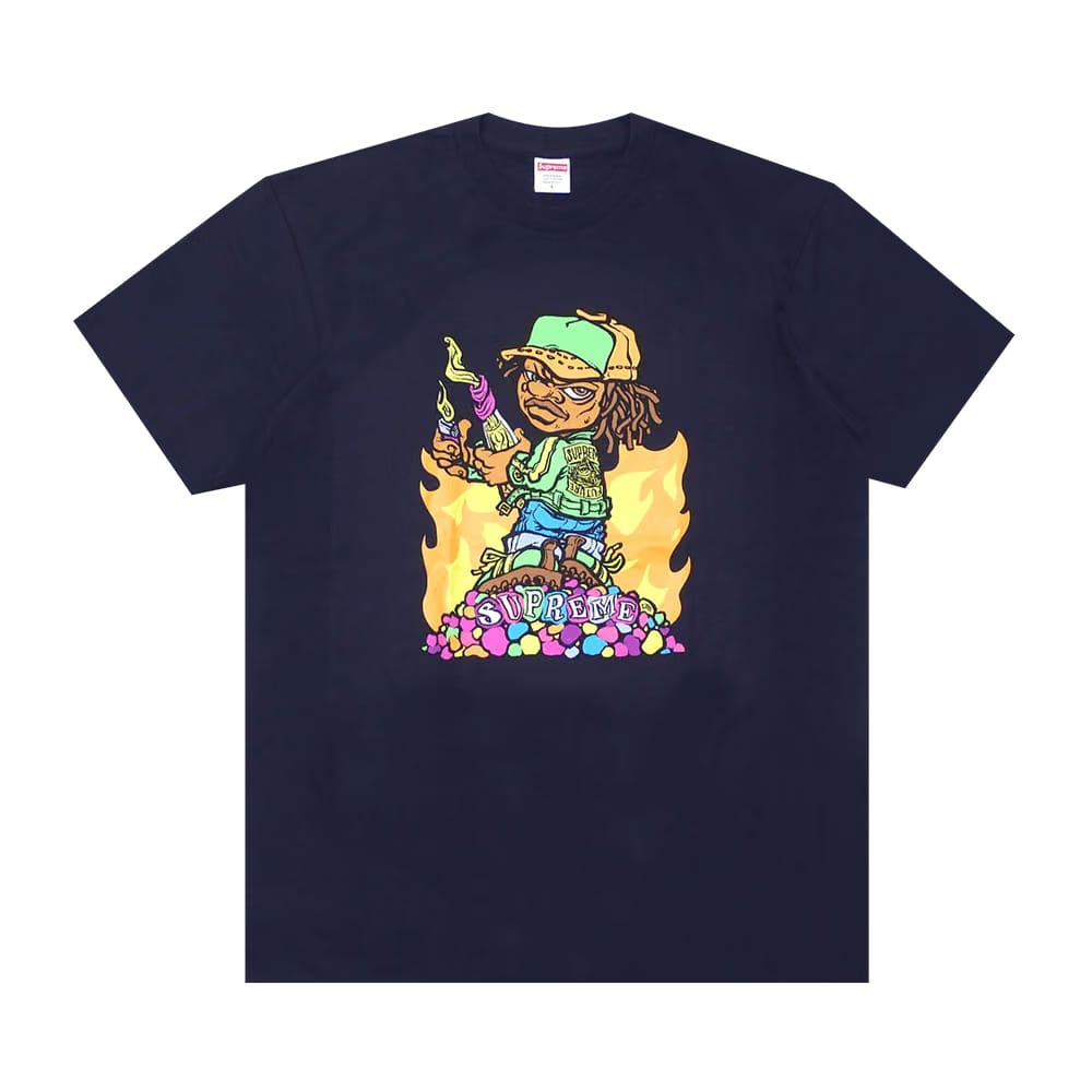 Supreme Molotov Kid T-Shirt Navy