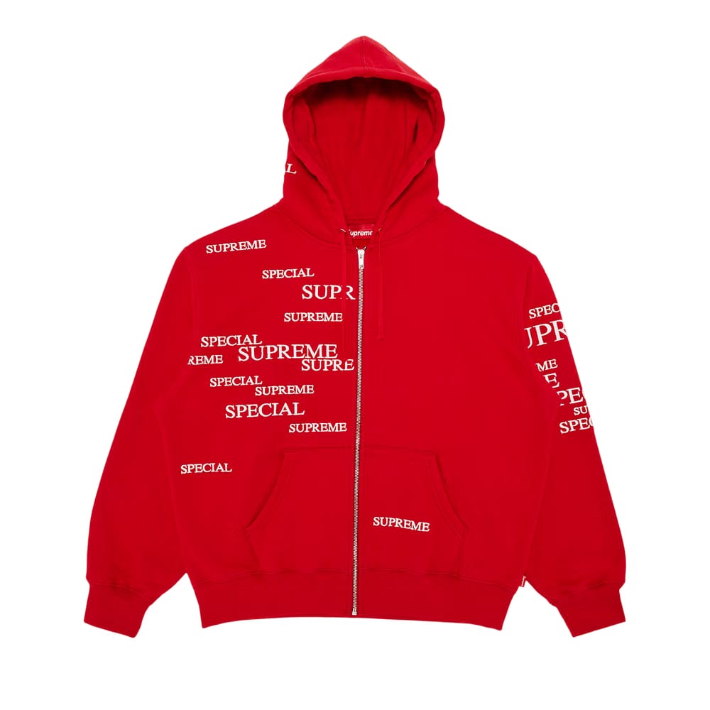 Supreme Special Zip Up Hoodie Red