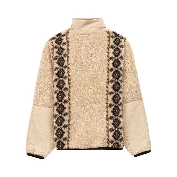 Stussy Lima Jacquard Sherpa Jacket Beige