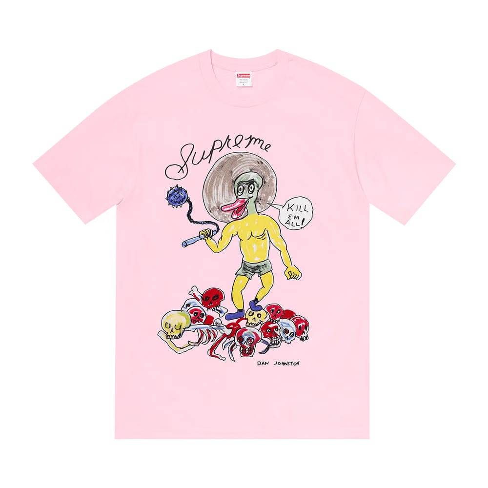 Supreme x Daniel Johnston Kill Em All T-Shirt Light Pink