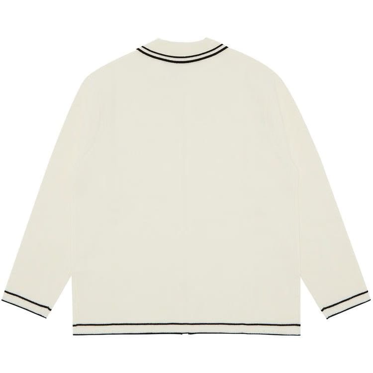 Supreme Zip Up Polo Sweater White