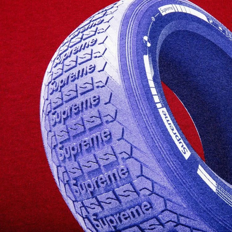 Supreme Tire T-Shirt Cardinal