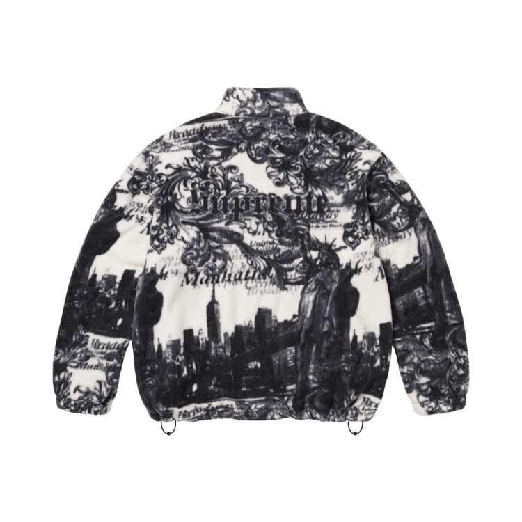 Supreme New York Fleece Jacket White