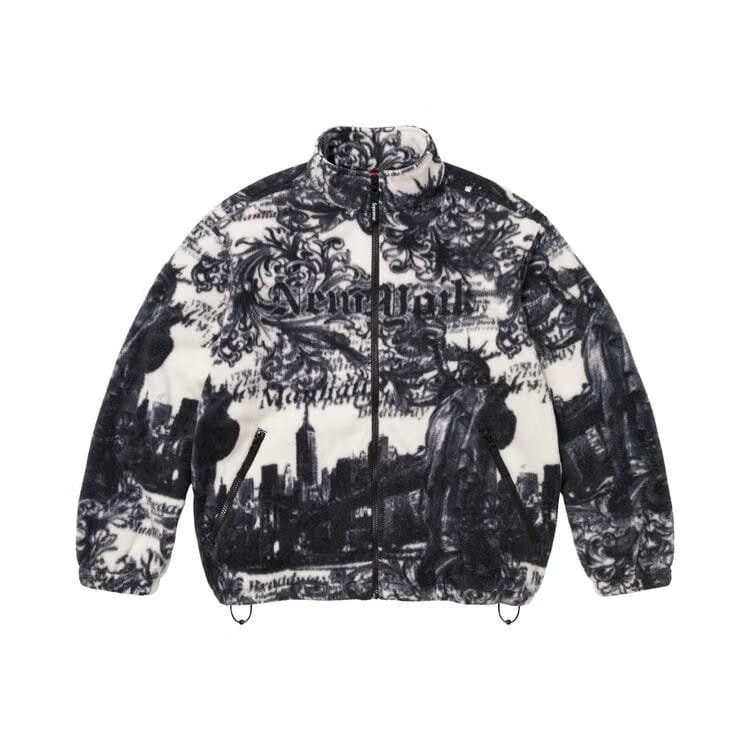 Supreme New York Fleece Jacket White