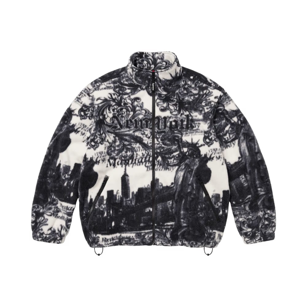 Supreme New York Fleece Jacket White