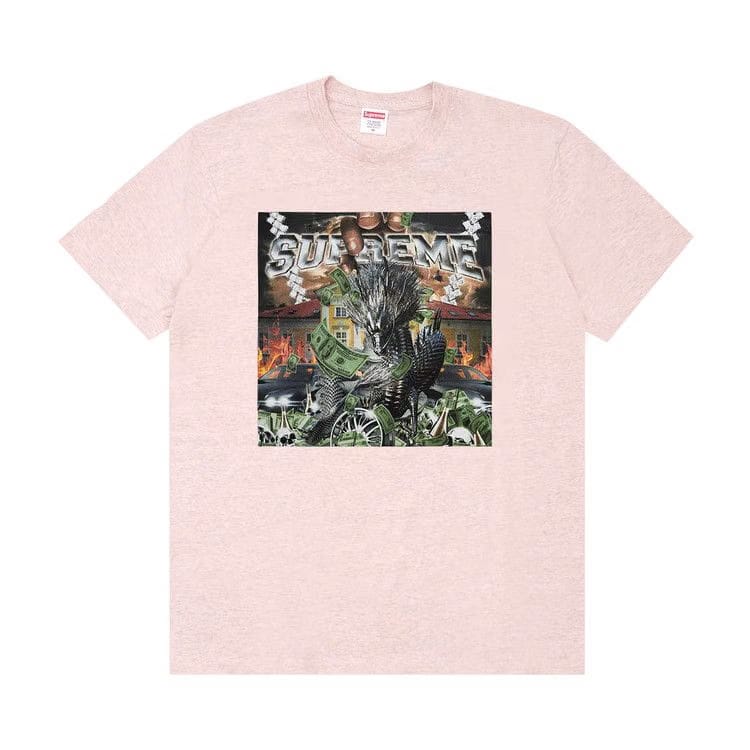 Supreme Dragon T-Shirt Heather Pink