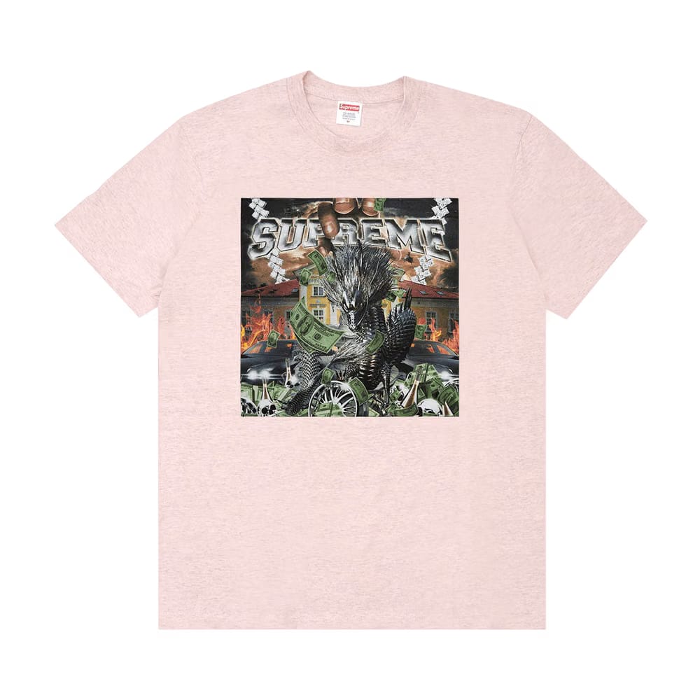 Supreme Dragon T-Shirt Heather Pink