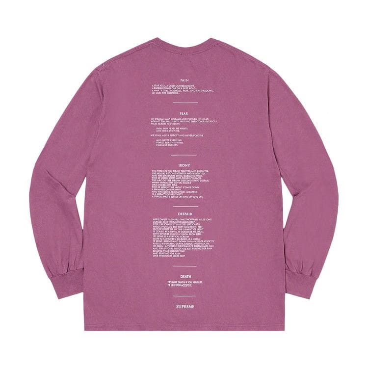 Supreme x The Crow Long-Sleeve T-Shirt Plum