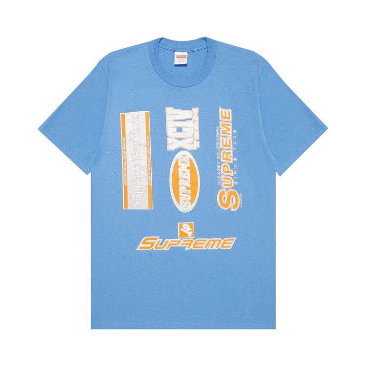Supreme Multi Logos T-Shirt Dusty Light Royal