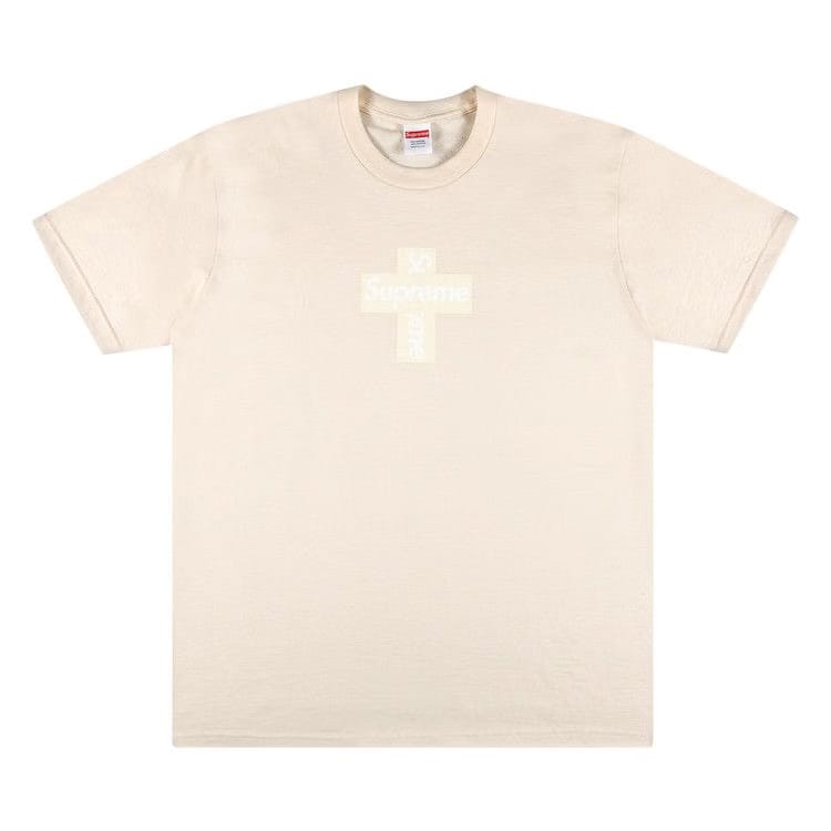 Supreme Cross Box Logo T-Shirt Natural