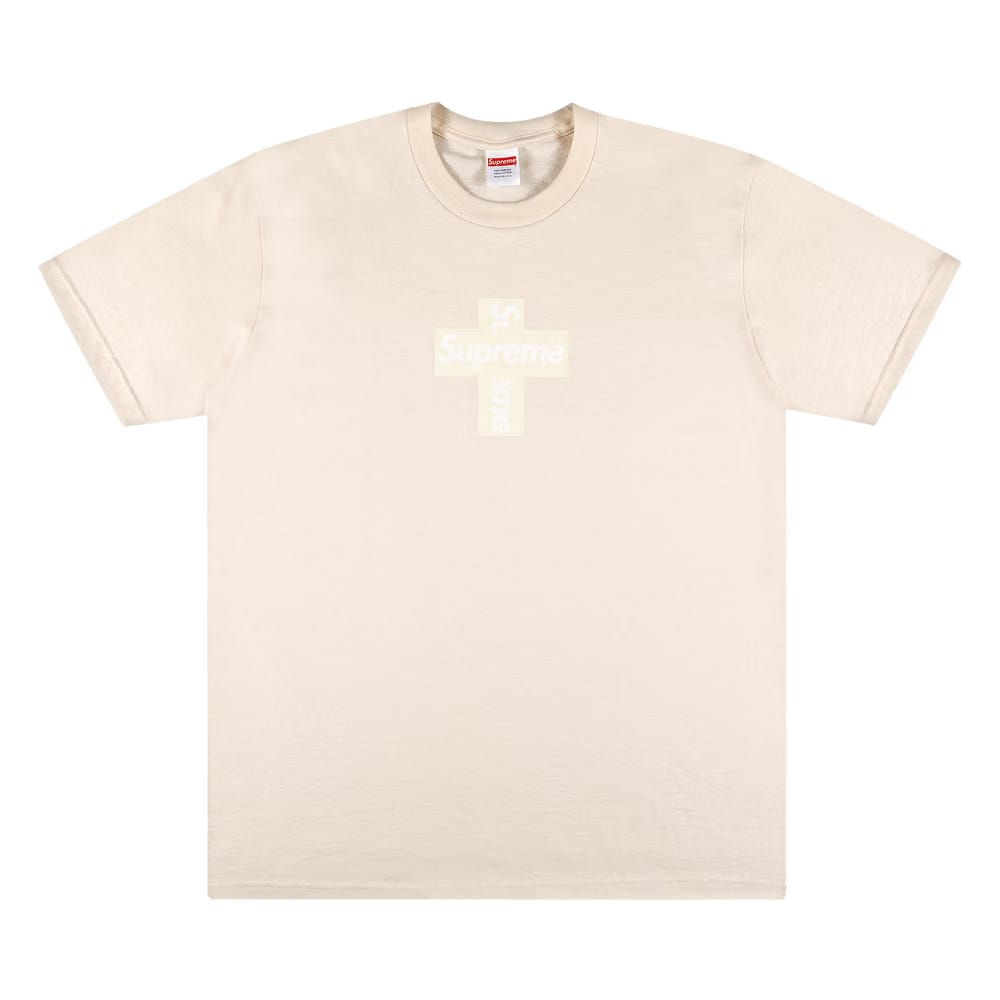 Supreme Cross Box Logo T-Shirt Natural
