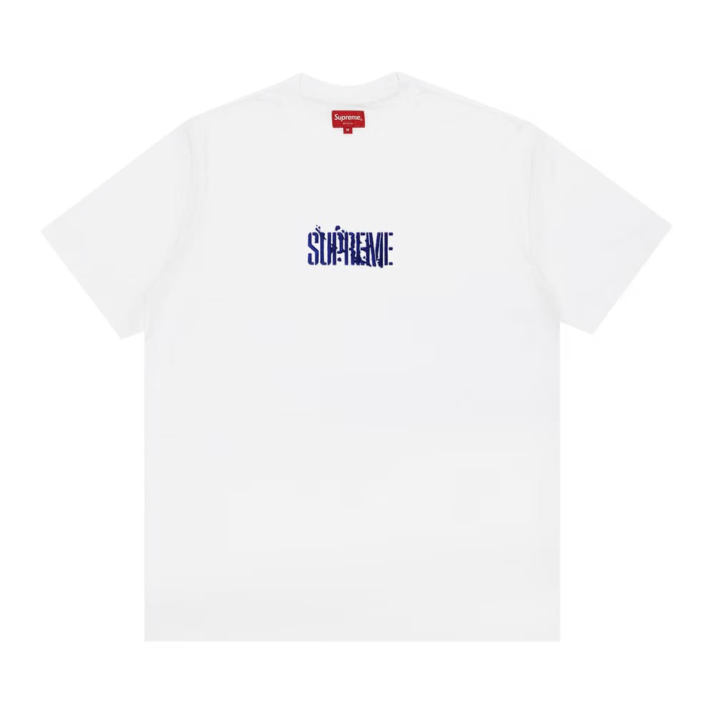 Supreme Splatter Shorts-Sleeve Top White