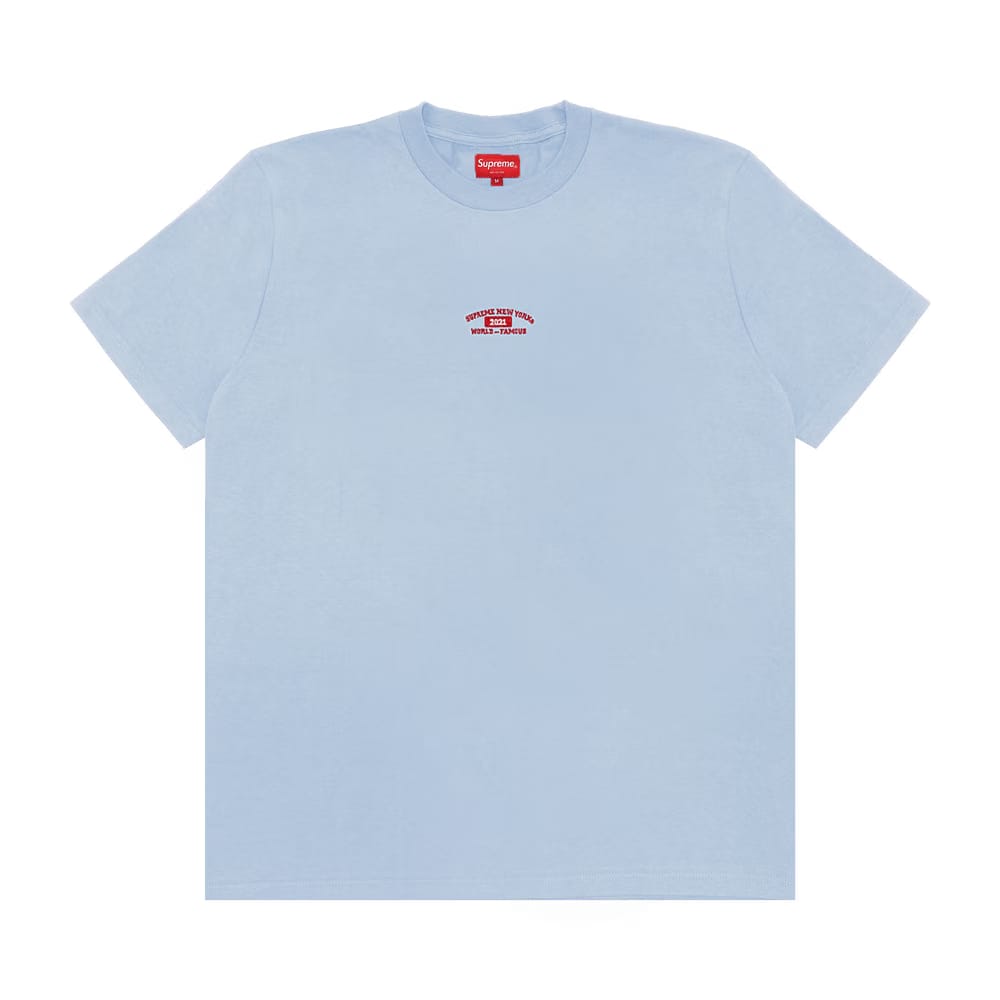 Supreme World Famous Shorts-Sleeve Top Light Slate
