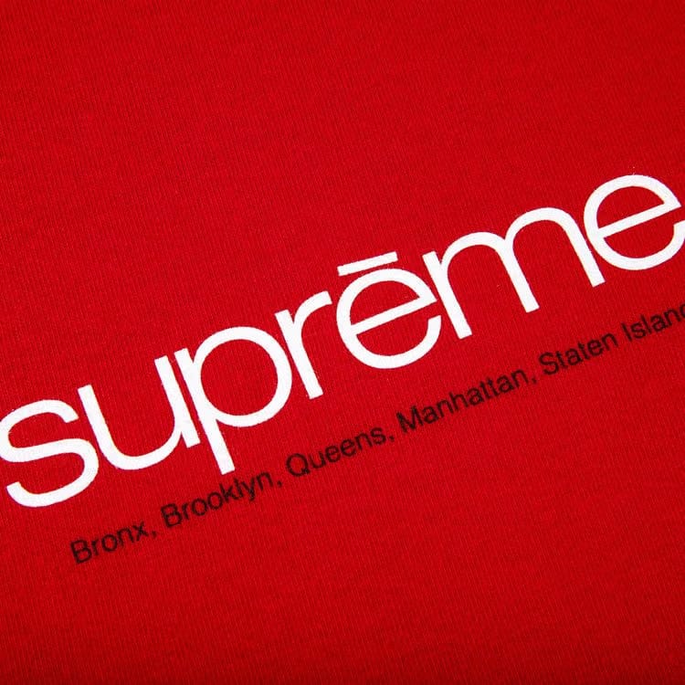 Supreme Five Boroughs T-Shirt Red