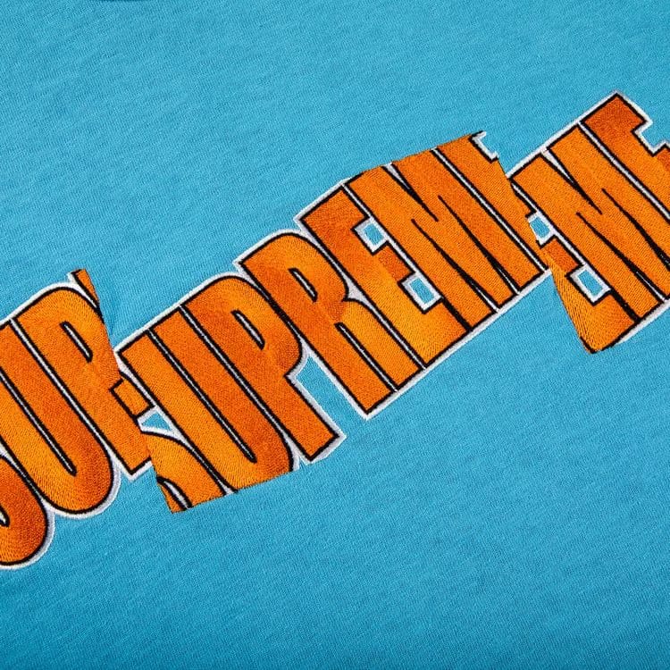 Supreme Cut Logo Shorts-Sleeve Top Bright Blue