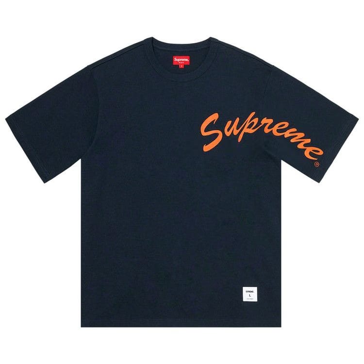 Supreme Shoulder Arc Shorts-Sleeve Top Navy