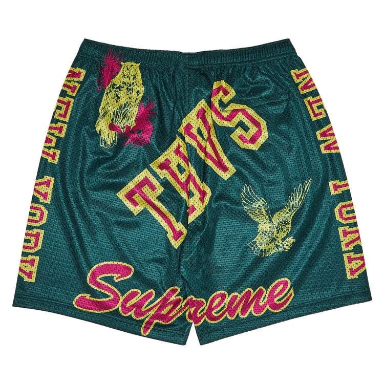 Supreme Varsity Mesh Shorts Dark Green