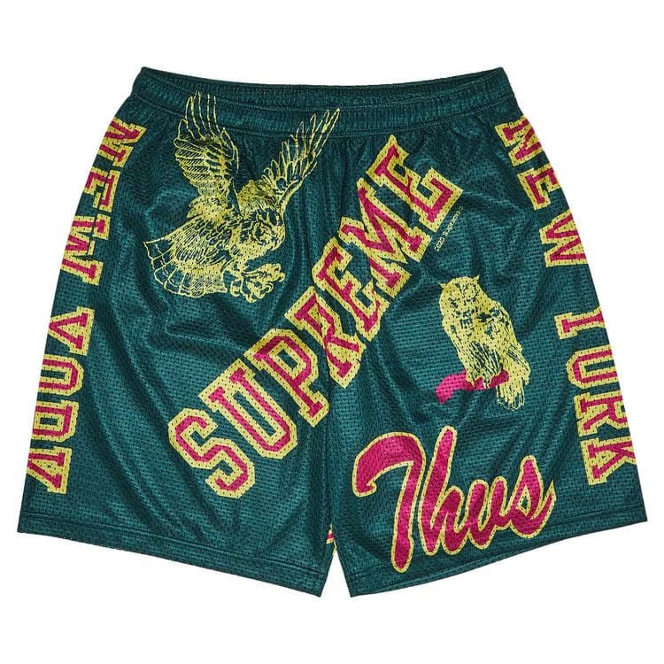 Supreme Varsity Mesh Shorts Dark Green