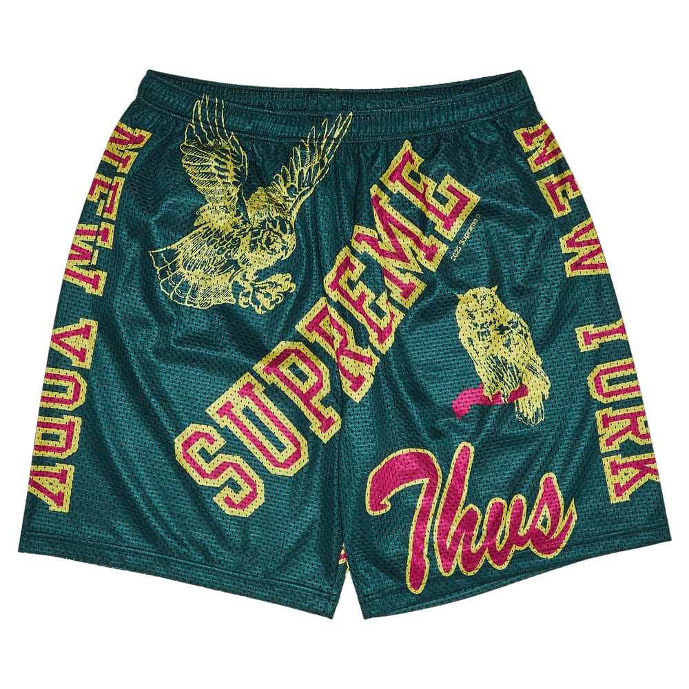 Supreme Varsity Mesh Shorts Dark Green