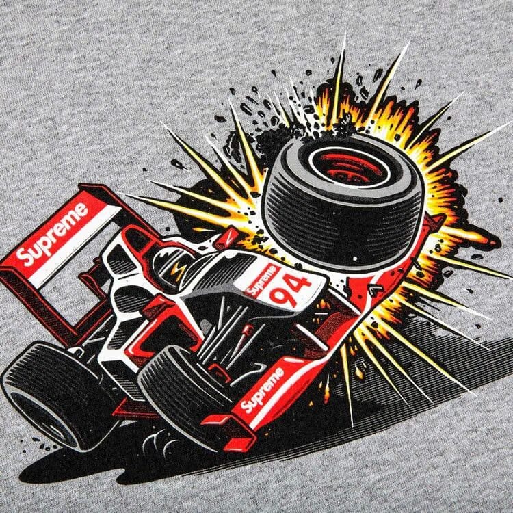 Supreme Crash T-Shirt Heather Grey
