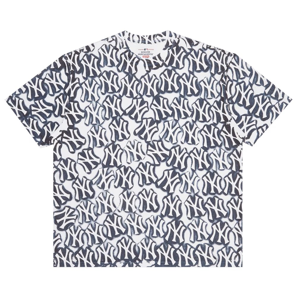 Supreme x New York Yankees Airbrush Shorts-Sleeve Top White