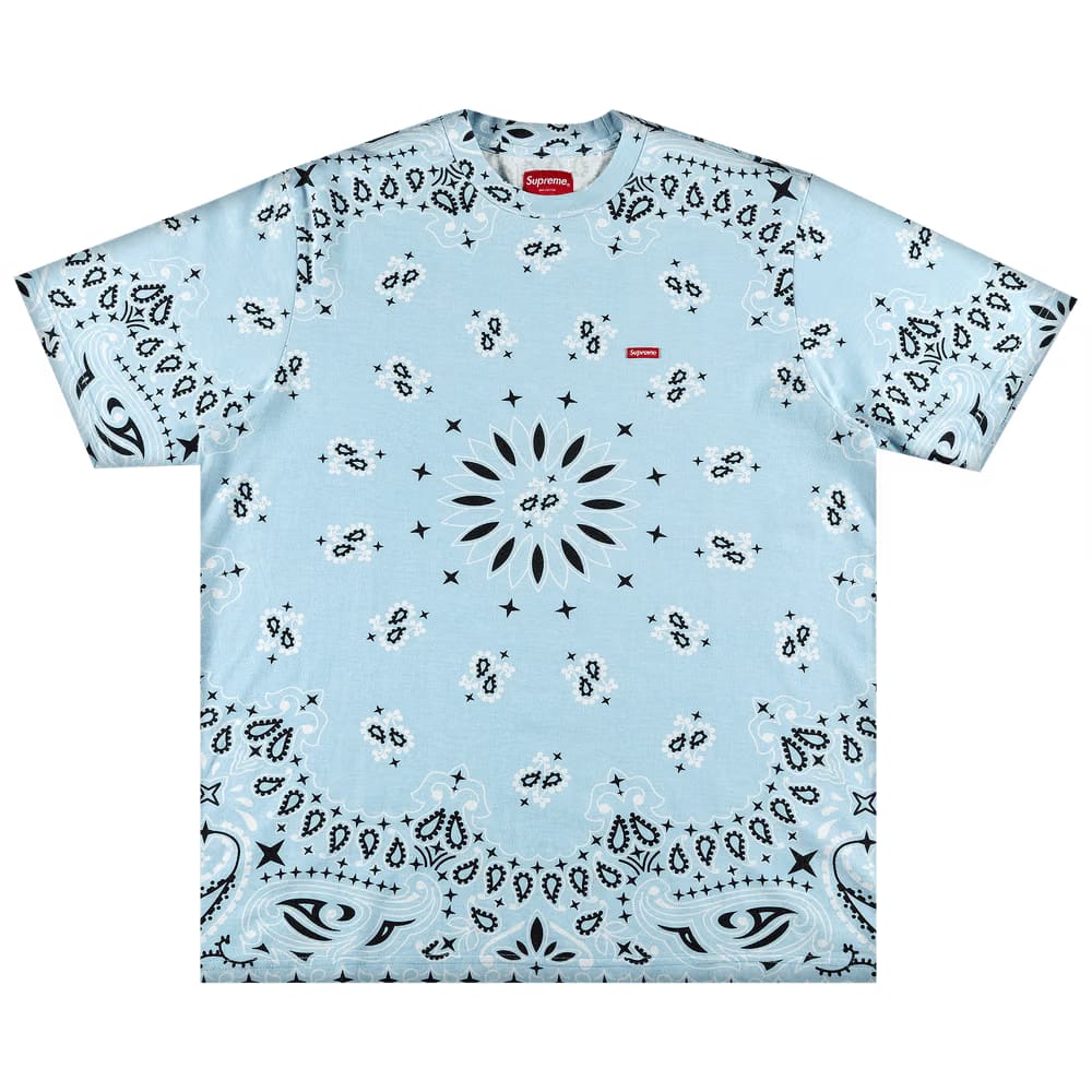Supreme Small Box T-Shirt Light Blue Bandana