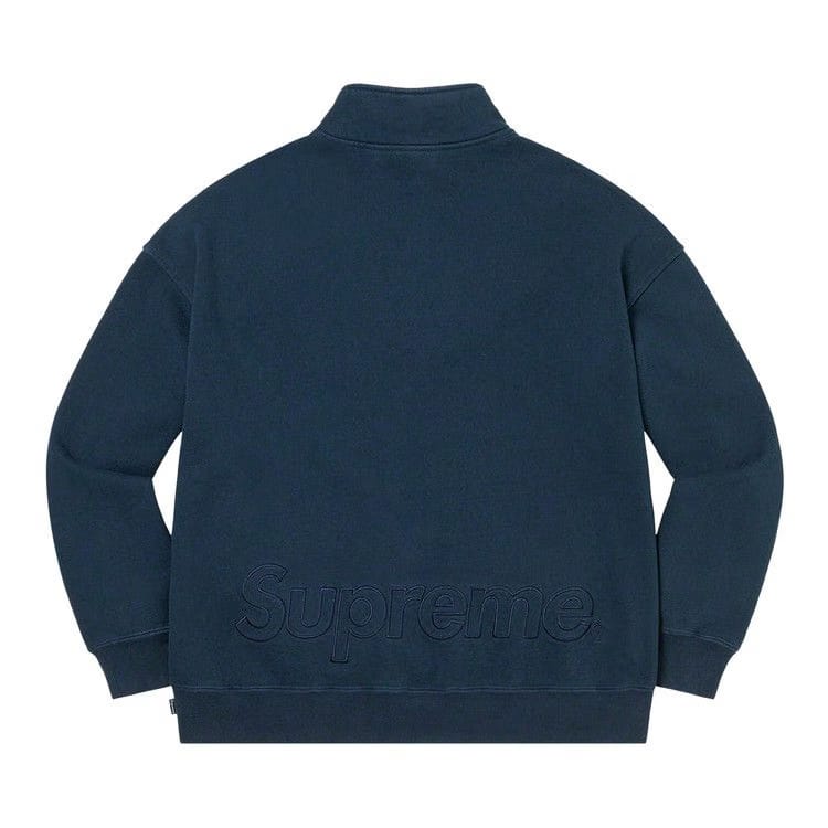 Supreme Washed Half Zip Pullover Navy