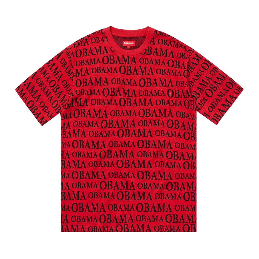 Supreme Obama Jacquard Shorts-Sleeve Top Red